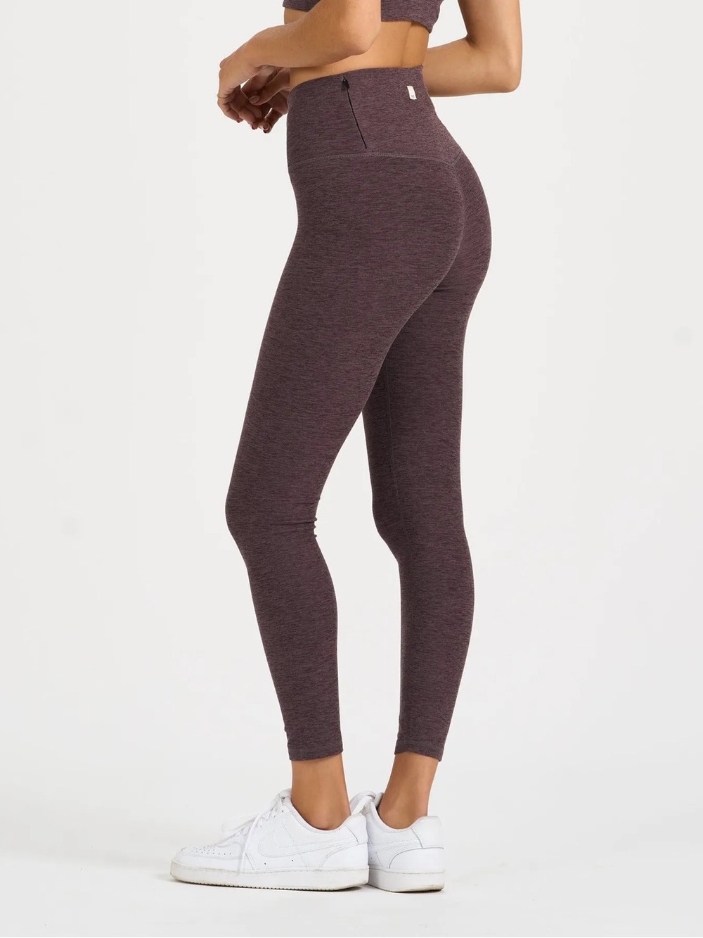 VUORI Clean Elevation Legging Performance Leggings in Smoked Plum Heather